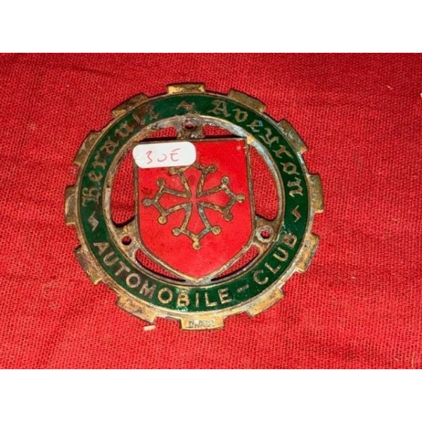 Badge de rally véhicule ancien Automobile Club Hérault Aveyron