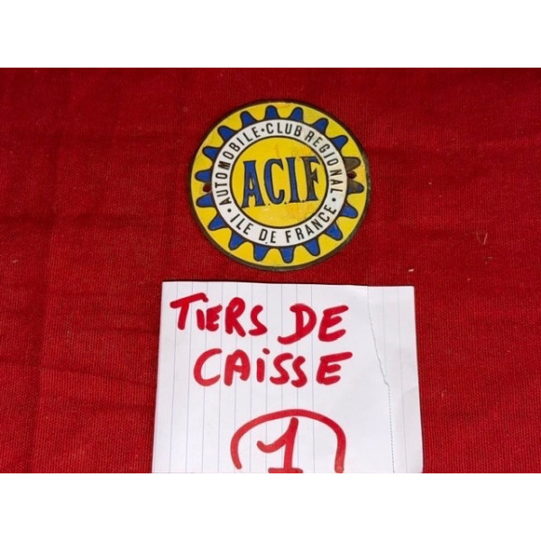Badge de rally véhicule ancien Automobile Club Régional Ile de France