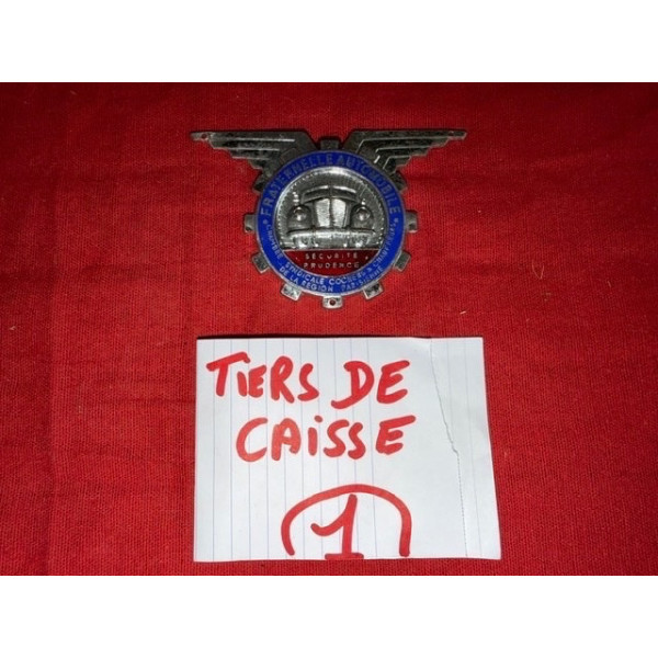 Badge de rally véhicule ancien Syndicale cochers et chauffeurs région parisienne