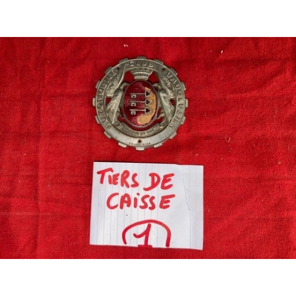 Badge de rally véhicule ancien Automobile Club Vauclusien