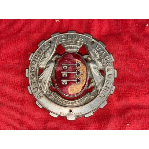 Badge de rally véhicule ancien Automobile Club Vauclusien