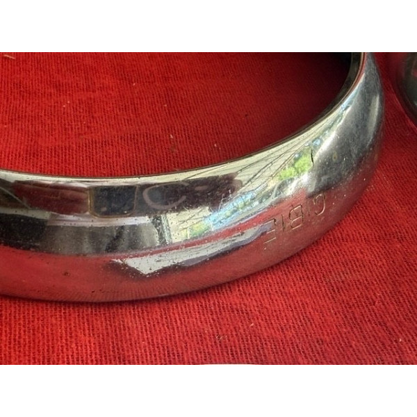 2 cerclages chrome Cibie original Renault 4CV Estafette