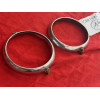 2 petits cerclages Marchal chrome phare additionnel Renault Peugeot Citroën 60-70