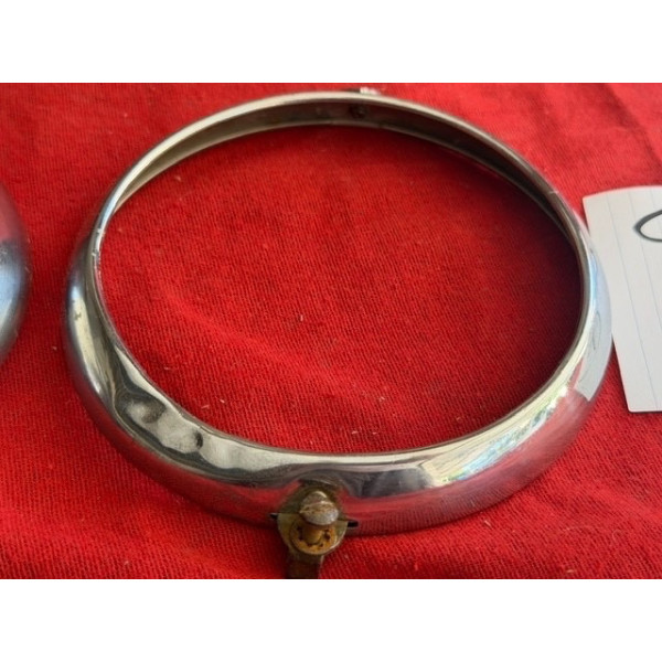2 petits cerclages Marchal chrome phare additionnel Renault Peugeot Citroën 60-70