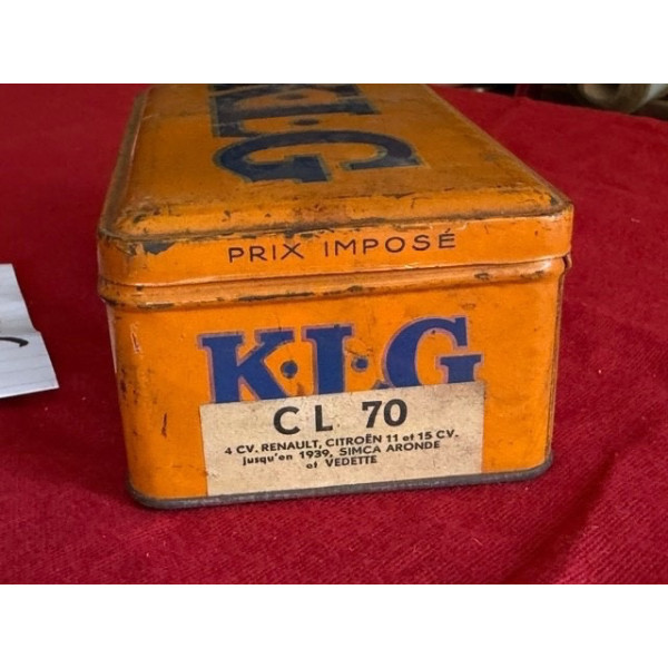 Boîte à bougies KLG époque années 50-60 vintage Automobilia Citroën Renault Simca