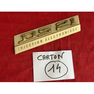 Sigle de malle arrière Citroën DS 21 injection électronique original