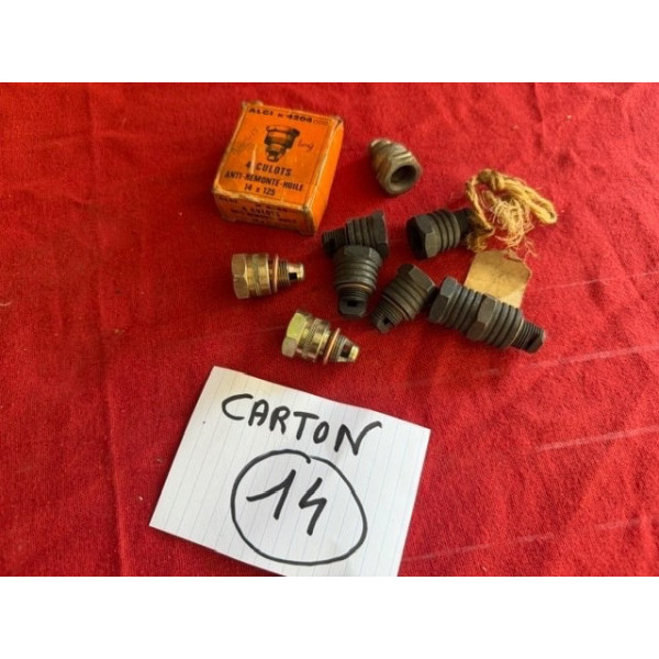 Lot de culots 14/125 neuf bougie anti remonte huile voiture ancienne vintage