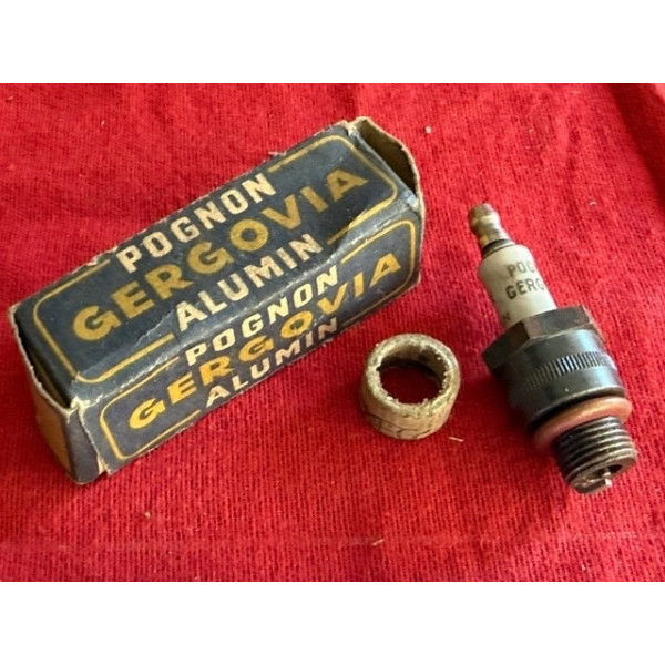 1 bougie Pognon Gergovia Alumin 614X motos années 50 ancien stock NOS