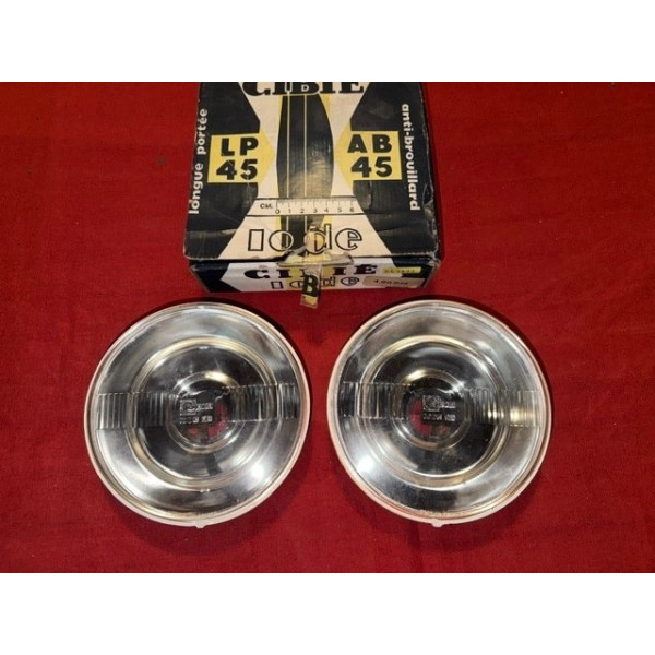 2 optiques Cibie 45 LP blanc accessoire extra plat Renault Gordini Alpine A110