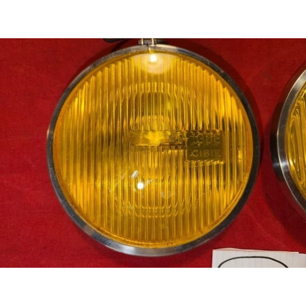 2 phares Cibie 45 LP jaune accessoire extra plat Renault Gordini Alpine A110