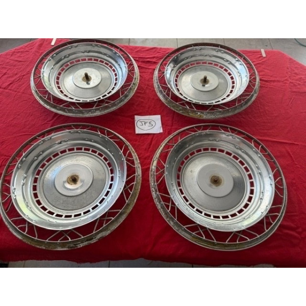 4 enjoliveurs Robergel 380mm 15" Renault Dauphine 4CV Floride Peugeot Citroën DS