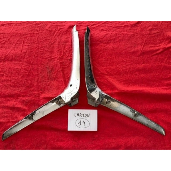 2 compas chrome coffre arrière original Citroën DS Pallas 1965 à 1975