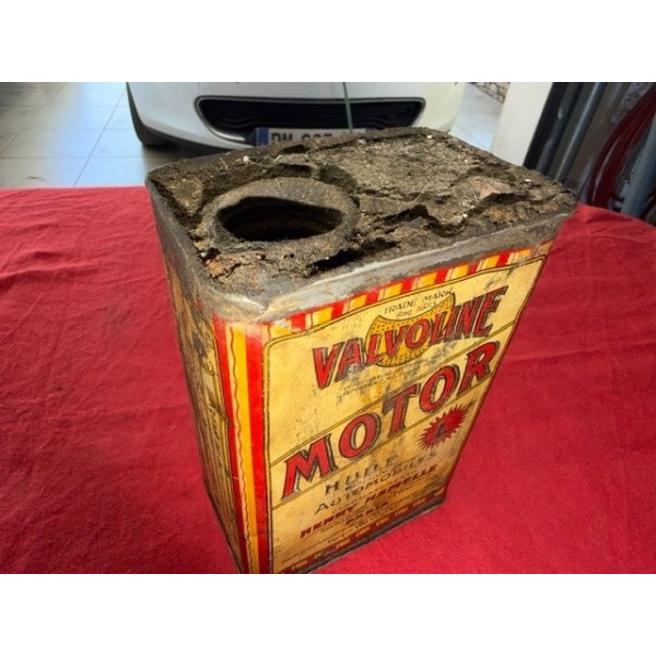 Bidon ancien Valvoline Motor ancien format années 20 Henry Hamelle Automobilia