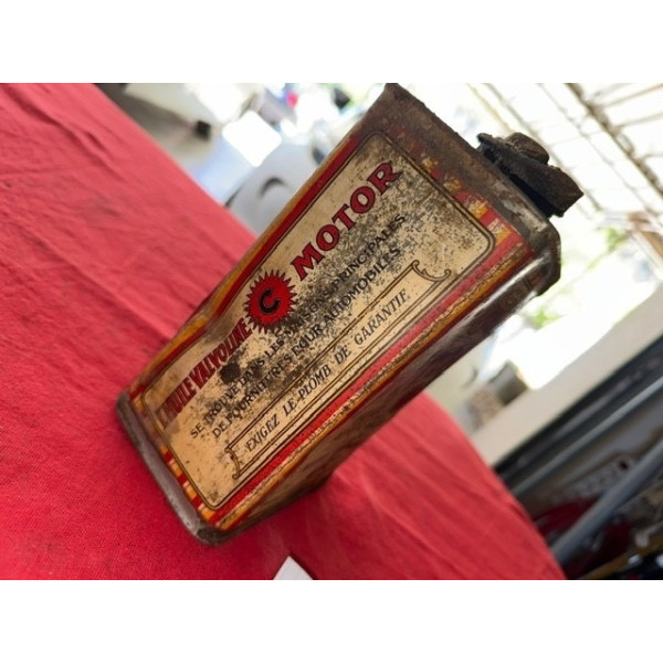 Bidon ancien Valvoline Motor ancien format années 20 Henry Hamelle Automobilia