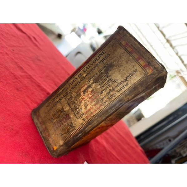 Bidon ancien Valvoline Motor ancien format années 20 Henry Hamelle Automobilia