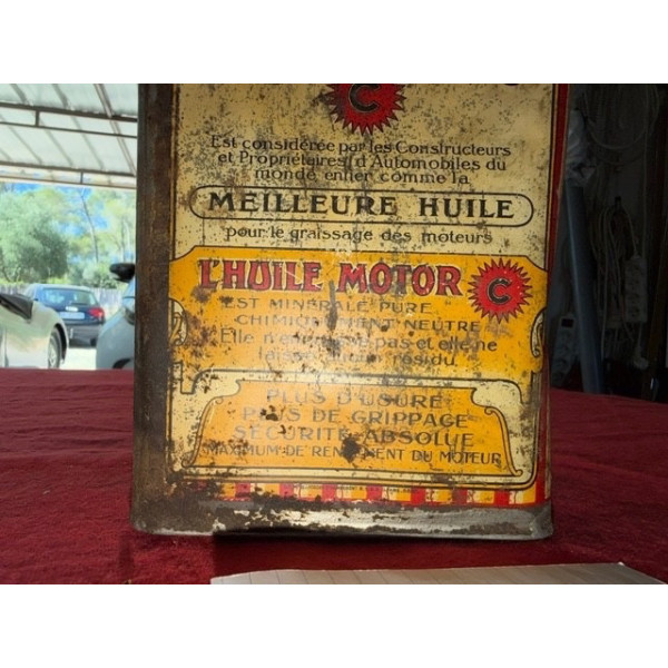 Bidon ancien Valvoline Motor ancien format années 20 Henry Hamelle Automobilia