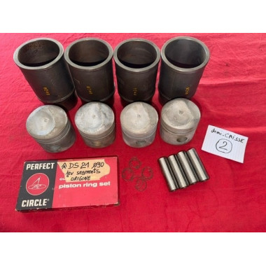 Ensemble de chemises pistons axe segments neuf origine Citroën DS 21 carbu ou IE