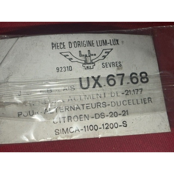 Kit charbon neuf pour alternateur Ducellier Citroën DS et ID 1968 à 1975