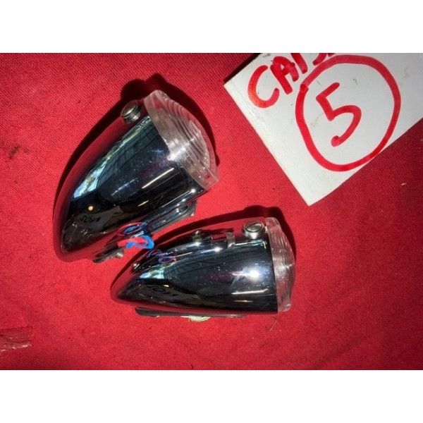 2 veilleuses d'aile chrome Renault Peugeot Citroën Delage Delahaye Hotchkiss