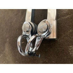 Paire de supports inoxydable déflecteur neuf avant avec joints - 4CV