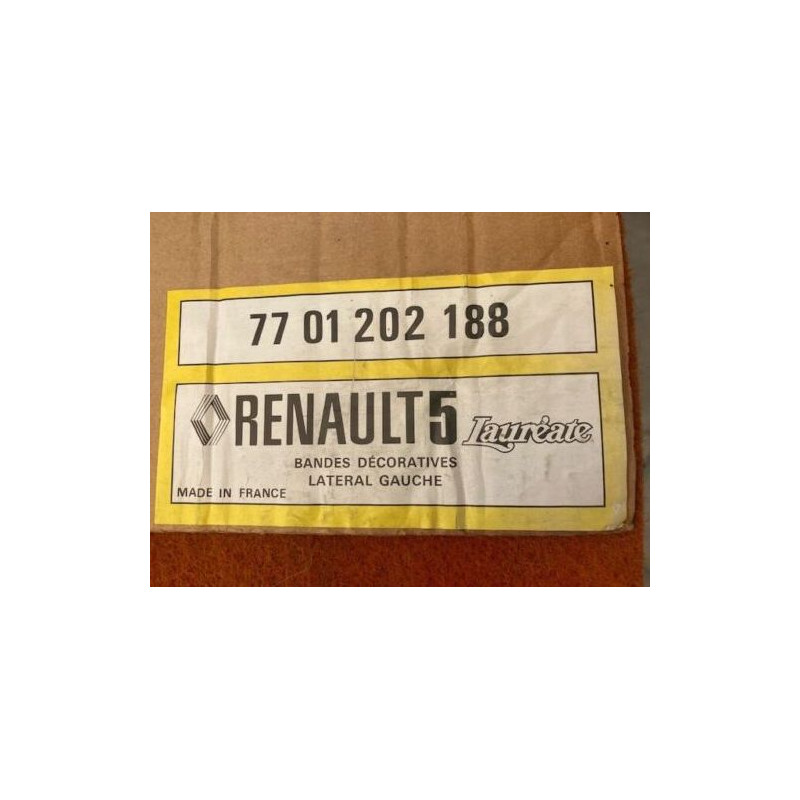 BANDE DECORATIVE NEUVE ORIGINAL NOS RENAULT 5 LAUREATE