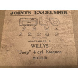 POCHETTE DE JOINTS D'ANCETRES NEUF D'EPOQUE EXCELSIOR JEEP WILLYS