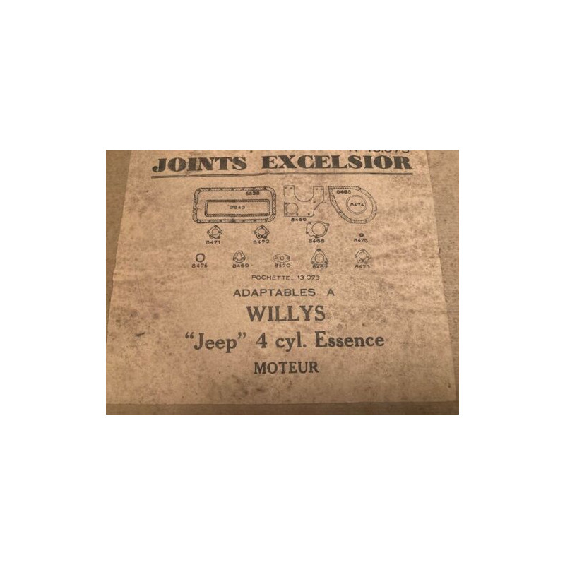 POCHETTE DE JOINTS D'ANCETRES NEUF D'EPOQUE EXCELSIOR JEEP WILLYS