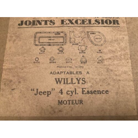 POCHETTE DE JOINTS D'ANCETRES NEUF D'EPOQUE EXCELSIOR JEEP WILLYS