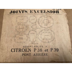 POCHETTE DE JOINTS D'ANCETRES NEUF D'EPOQUE EXCELSIOR CITROEN P38 ET P39