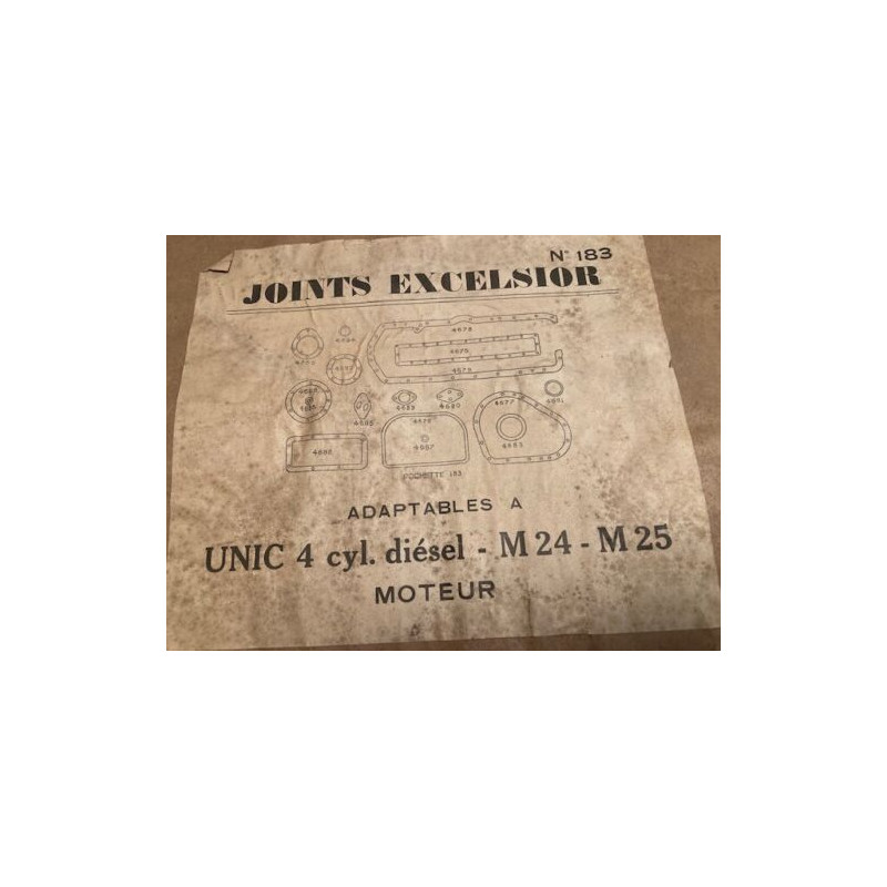 POCHETTE DE JOINTS D'ANCETRES NEUF D'EPOQUE EXCELSIOR UNIC