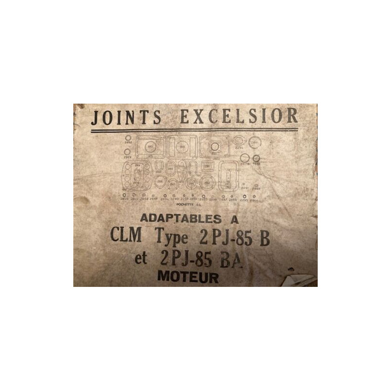 POCHETTE DE JOINTS D'ANCETRES NEUF D'EPOQUE EXCELSIOR CLM