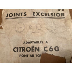 POCHETTE DE JOINTS D'ANCETRES NEUF D'EPOQUE EXCELSIOR CITROEN C6 G