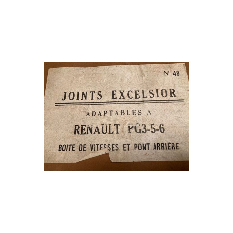 POCHETTE DE JOINTS D'ANCETRES NEUF D'EPOQUE EXCELSIOR RENAULT PG 3 5 6