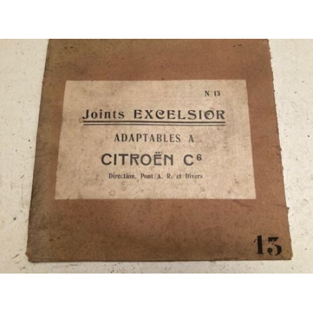 POCHETTE DE JOINTS D'ANCETRES NEUF D'EPOQUE EXCELSIOR CITROEN C6