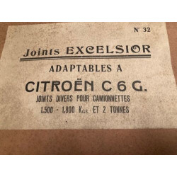 POCHETTE DE JOINTS D'ANCETRES NEUF D'EPOQUE EXCELSIOR C6 G