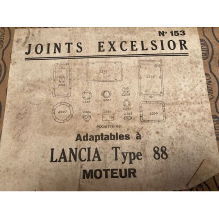 POCHETTE DE JOINTS D'ANCETRES NEUF D'EPOQUE EXCELSIOR LANCIA TYPE 88