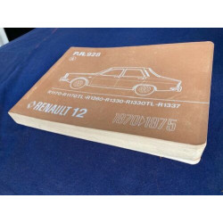 MANUEL PIECES DE RECHANGE PR928 RENAULT 12 PHASE 1 1970 A 1975