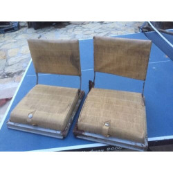 2 STRAPONTINS ARRIERE BREAK CITROEN ID19 1ERE GENERATION SIMILOIDE RIO