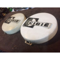 2 CACHES PHARES CIBIE ALPINE A110 GR4 RENAULT 8 GORDINI BMW 2002 TI SIMCA RALLY